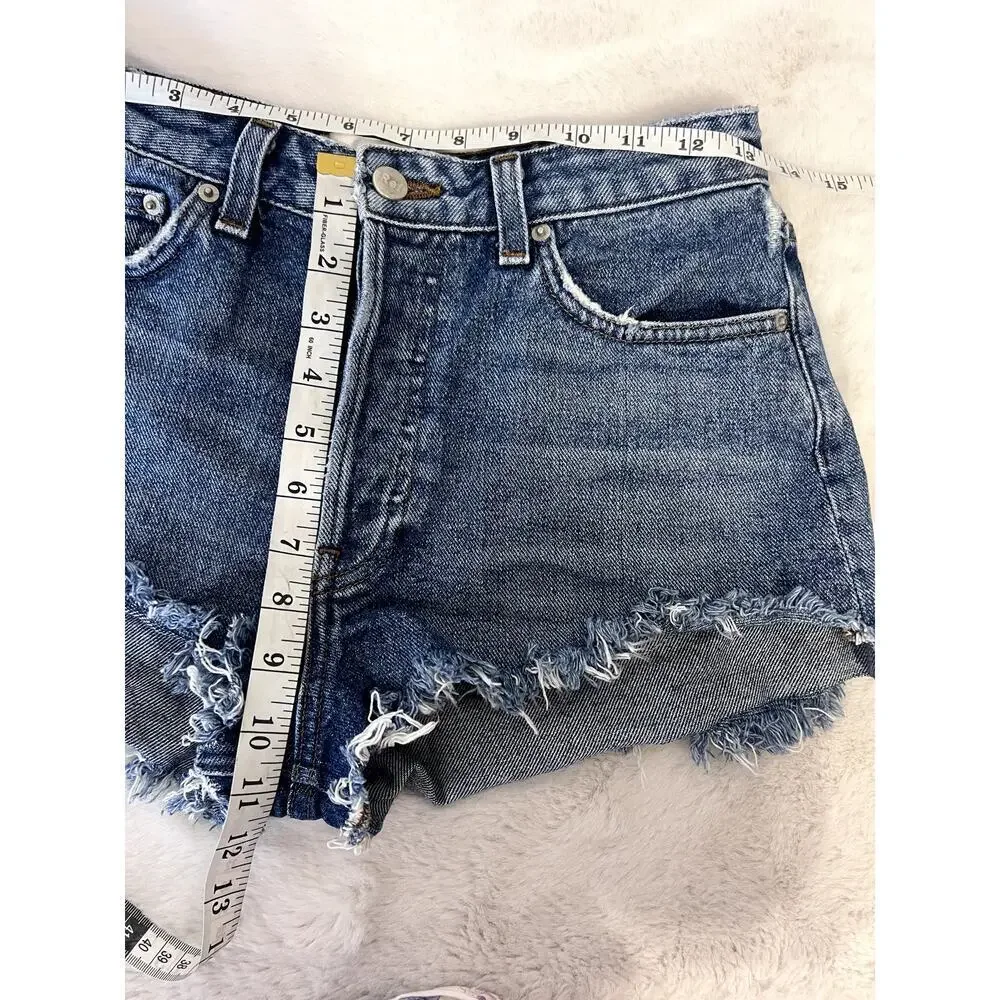 Reformation Blue Denim Cut-Off Shorts Size 27